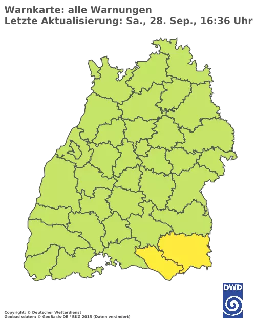 Aktuelle Wetterwarnungen für  Rastatt